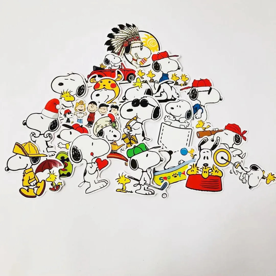 20 мультфильм Snoopy багаж клейкая бумага путешествия Lugguge наклейки мотоцикл скейтборд ноутбук Водонепроницаемый бампер наклейки