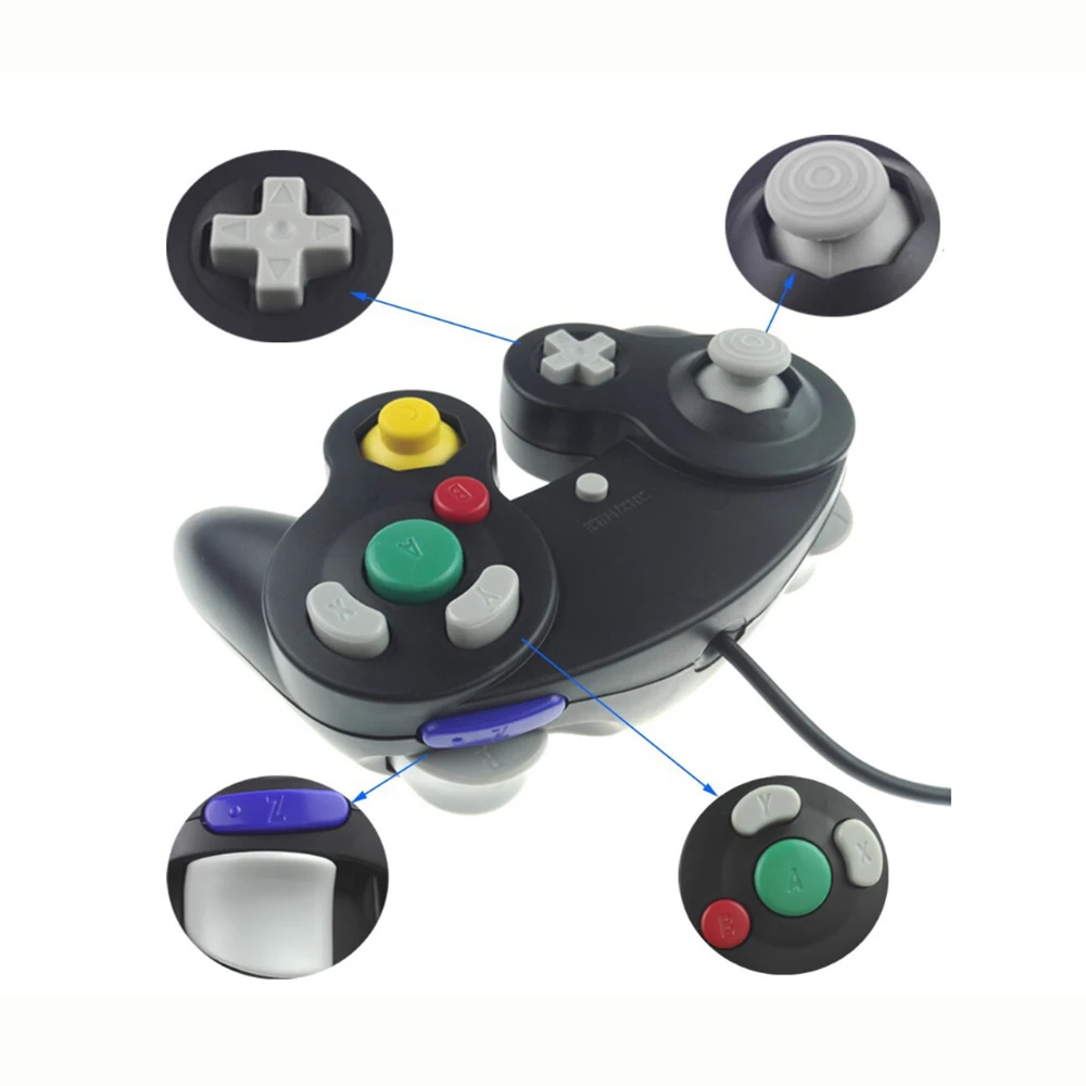 Игровой контроллер геймпад джойпад для nintendo GameCube Ручка Джойстик для nintendo NGC/wii проводной контроллер
