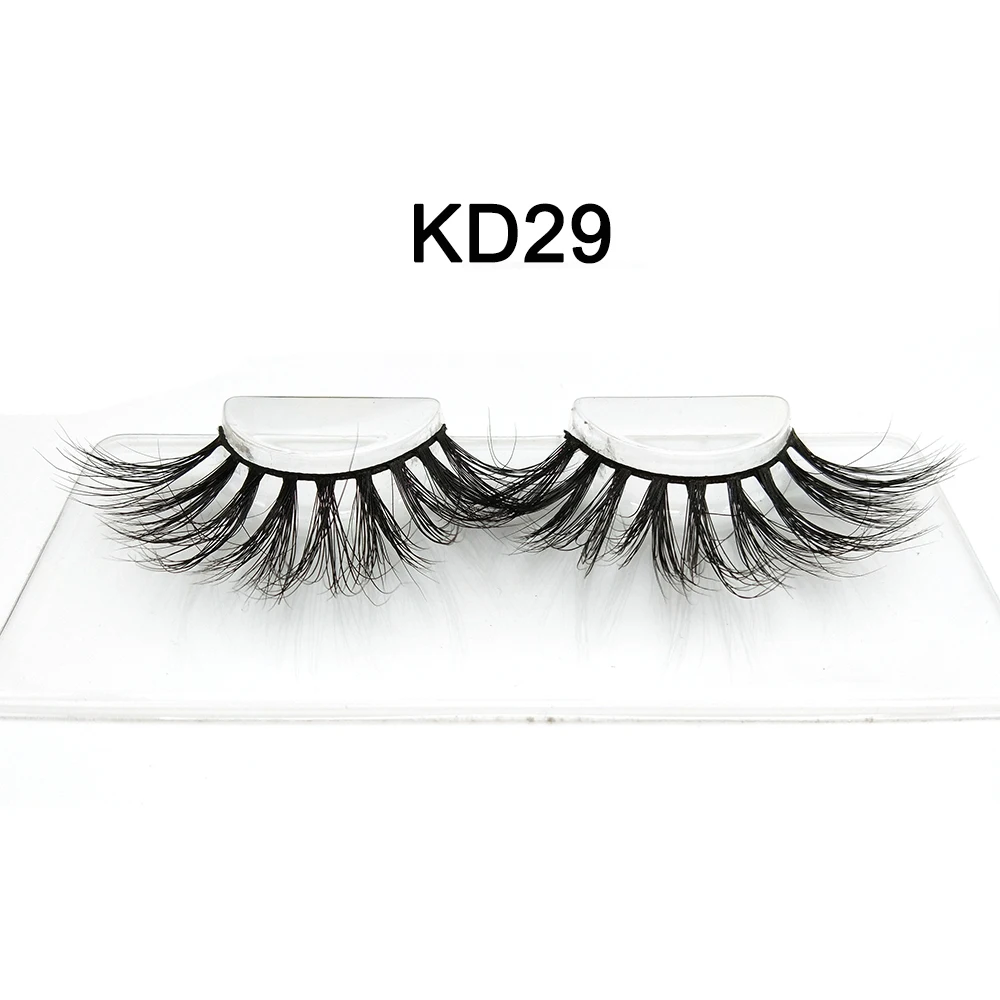 KD29 YuBeauty 25 мм настоящие норковые ресницы длинные толстые 3D норковые ресницы kd-серия Высокое качество - Цвет: KD29