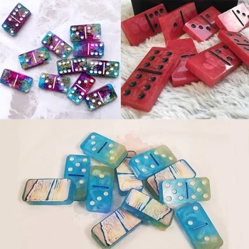 

1 Set DIY Dominoes Casting Silicone Mould Crafts Jewelry Making Tools Crystal Epoxy Resin Game Mold