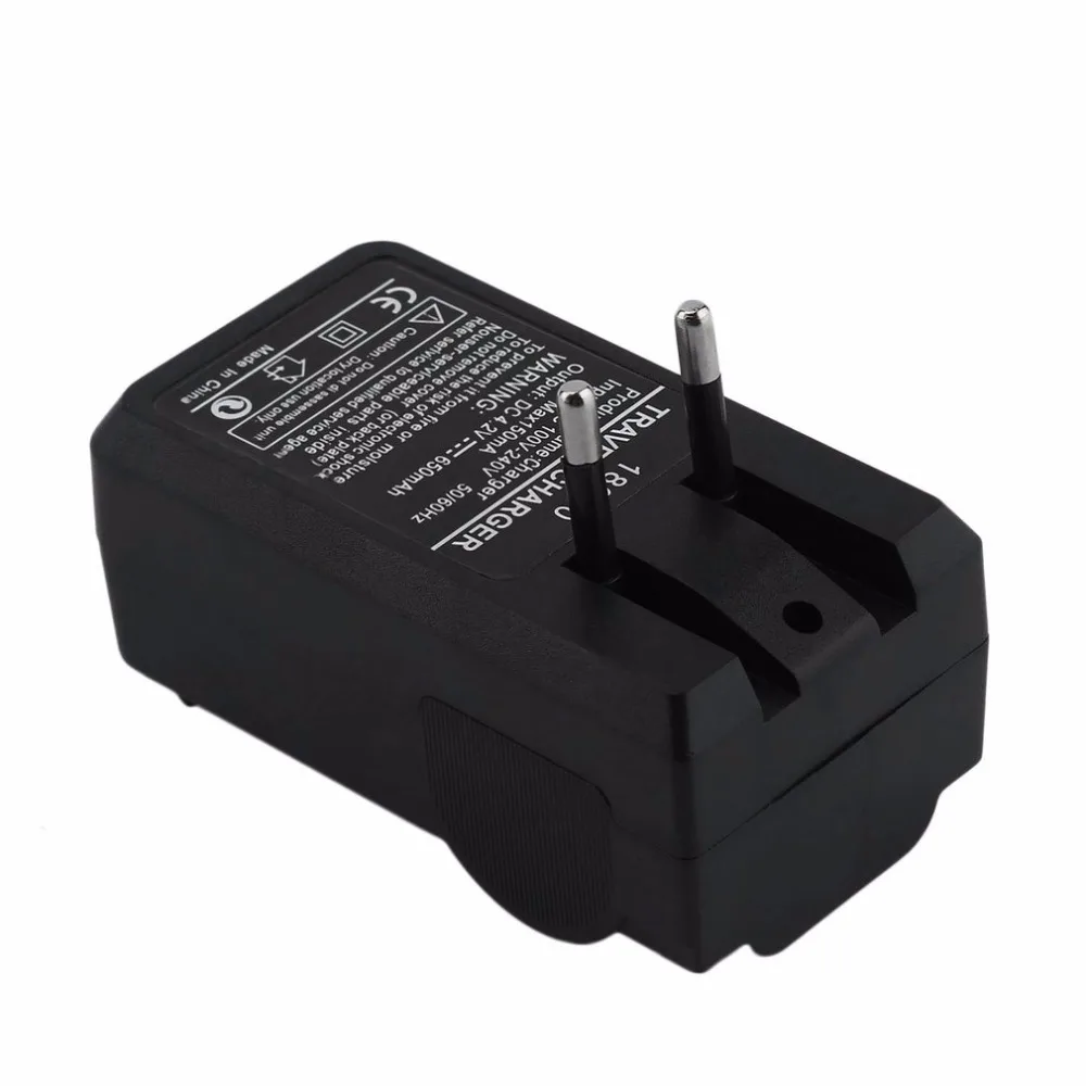 

Battery Charger 18650 Double Charging Ports Black EU/UK Plug 100-240V Wall Battery Charger Quick Charge Compatible Phone Charger