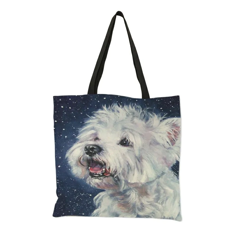 Уникальный дизайн собака Westie картина сумки из натуральной кожи для Для женщин