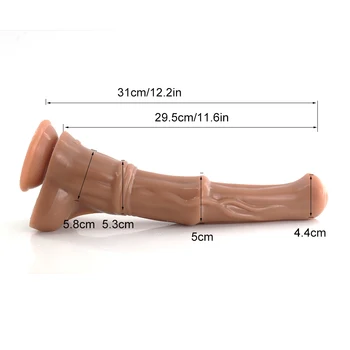 FAAK Double Layer Silicone Animal Dildo Horse Penis With Suction Cup Vagina Stimulate Female Masturbator Anal Sex Toys 4