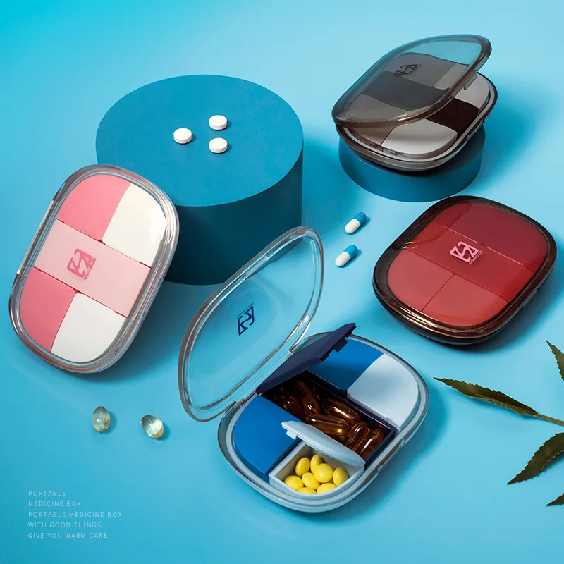 

Double Layer Storage Organizer Moisture-Proof Pill Boxes Splitte Grid Travel Container Jewelry Storage Case Home Stor Supplies