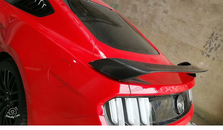 Для ford mustang спойлер GT350 стиль материал высокого качества из углеродного волокна автомобиля задний Багажник крыло грунтовка или c