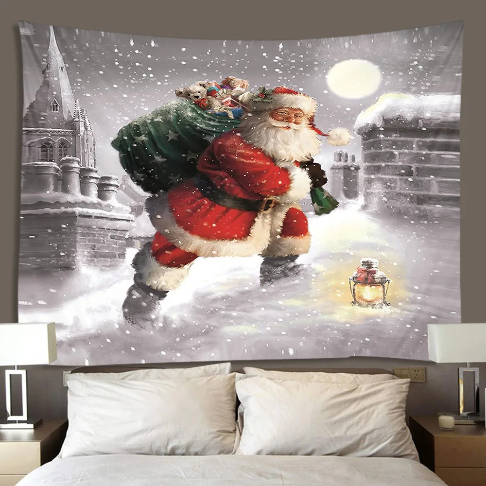 

2019 New Christmas Wall Hanging Tapestry Wall Ornamentation Christmas Wall Decor High Quality Tapestry Home Decor