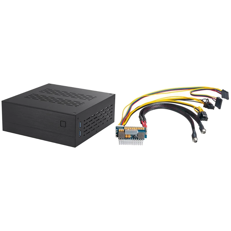 1 шт. A01 Mini ITX чехол для компьютера и комплект DC-DC ATX источник питания | Компьютеры