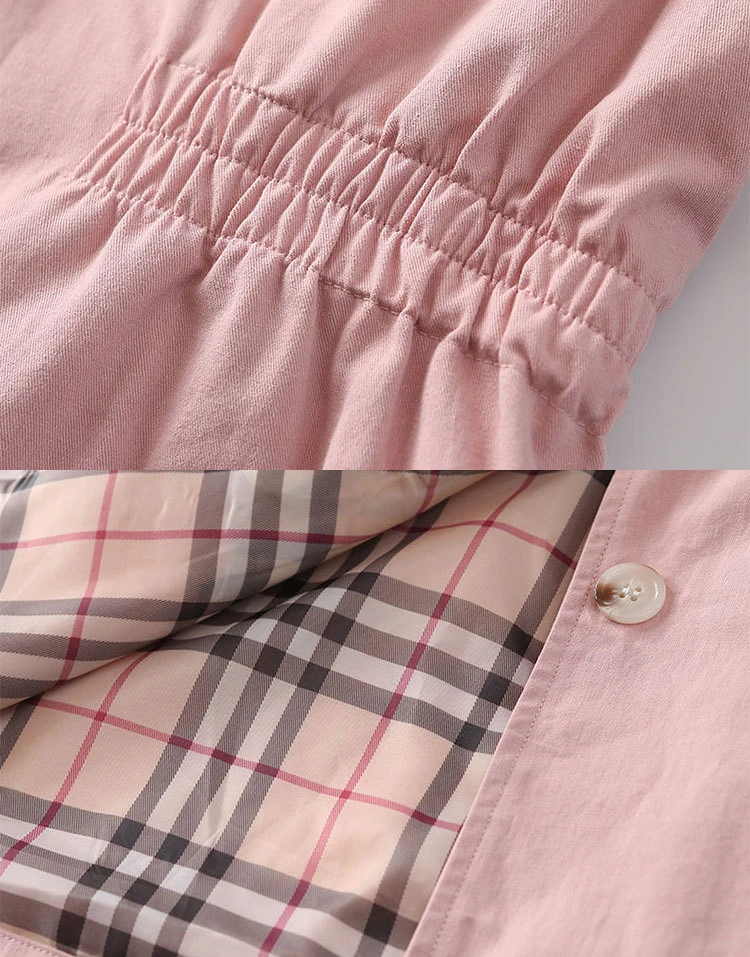 Autumn Girls Jackets Coats Baby Kids Fashion Thin Solid lapel Windbreaker Children Outwear Jacket Waist Clothes