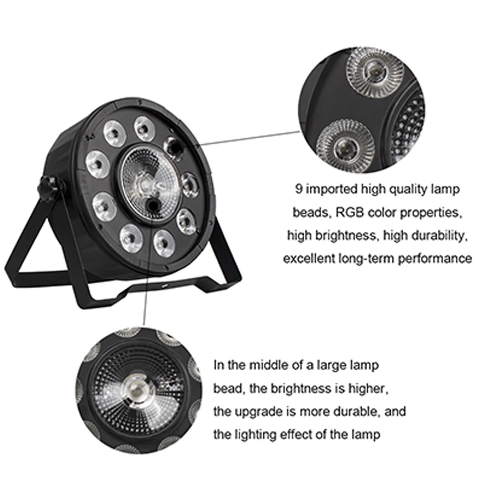 Djworld светодиодный светильник 9x10 Вт + 30 RGB Par Светильник ing DMX512 сценический для мытья