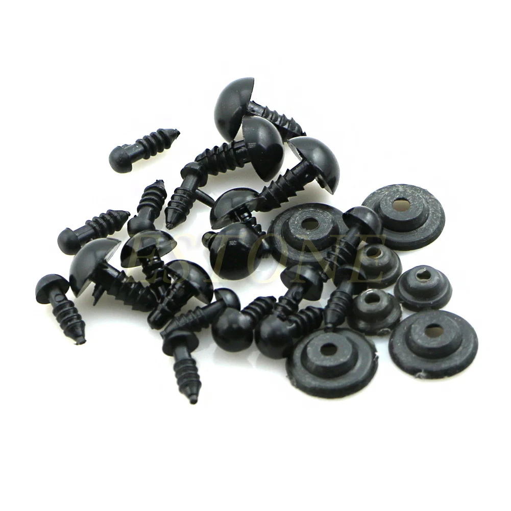 

100Pcs/Set 6-12mm New Plastic Safety Eye For Teddy Bear Doll Animal Puppet Toy R9JD