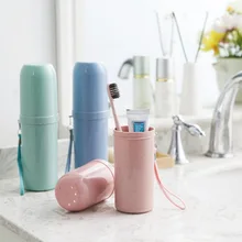 Portable Toothbrush Storage Box toothpaste Holder Dual-purpose Travel Accessories Wheat Straw Box Organizer