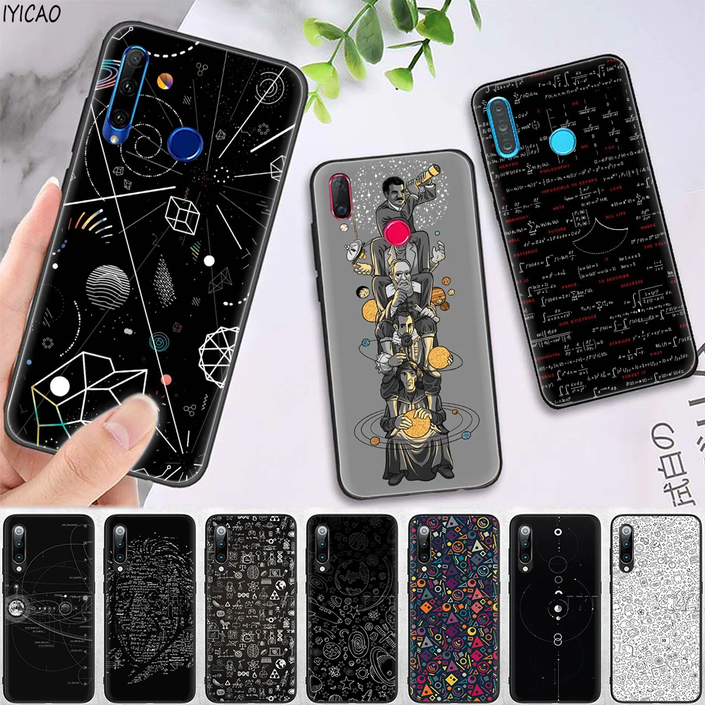 IYICAO формулы Math Мягкий силиконовый чехол для Huawei P9 P10 P20 P30 P40 Pro Max Lite 2015 2016 2017 Smart Mini |