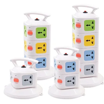 

Desktop Socket Standing Style Power Strip Overload Protection 3/7/11/15 Outlet with 2 USB Universal Jack Outlets 1.8M Power Cord