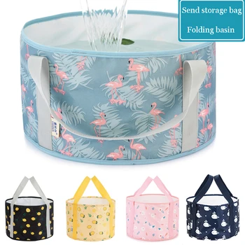 

Collapsible Basin Portable Travel Laundry Washbasin Foot Soak Bag Bucket Wash Basin Outdoor Simple Storage Convenient Supplies