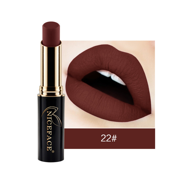 24 Colors Matte Women Lipstick Labiales Beauty Make Up Long Lasting Waterproof Metallic Lipstick Drop Shipping New Hot TSLM1