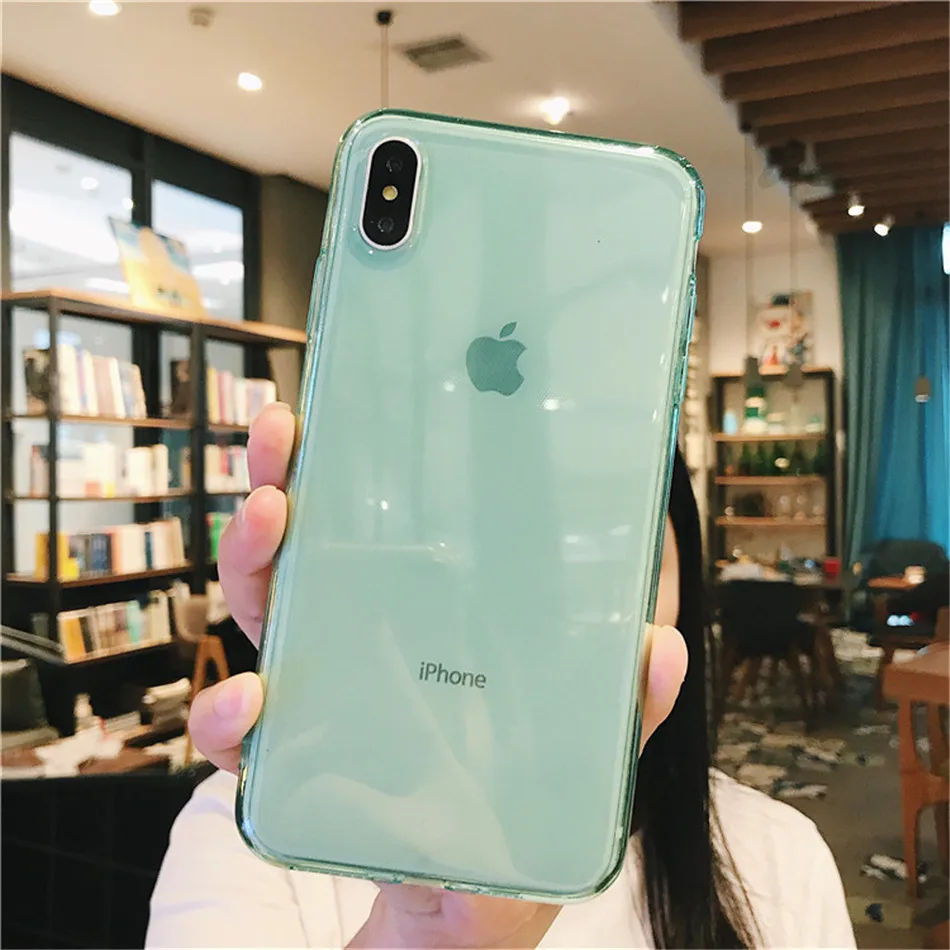 Lovebay карамельный цвет чехол для телефона для iPhone 11 Pro XR 7 8 6 6s Plus X XS Max цвет прозрачный Ультратонкий Мягкий ТПУ задний чехол s