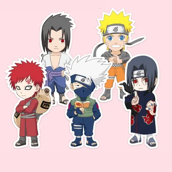 

5PCS/Set Naruto Uchiha Sasu Sticker Akatsuki Cosplay Toys Suitcase Mobile Computer Skateboard Guitar Refrigerator Stickers