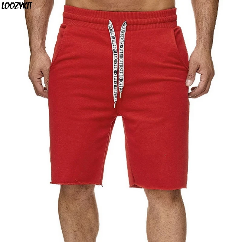 

2020 Summer Men's Surfffing Shorts Bodybuilding Gym Running Classic Fitness Solid Workout Drawstring Pocket Beach Shorts