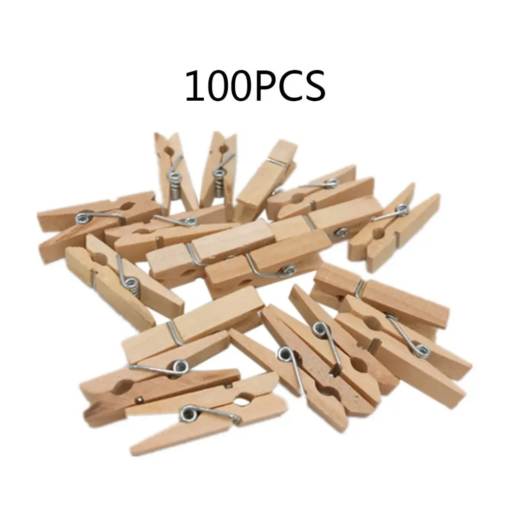 

natural wood clips wood color clips photo clips DIY accessories Square Blackboard Small Wooden clamp daily supplies
