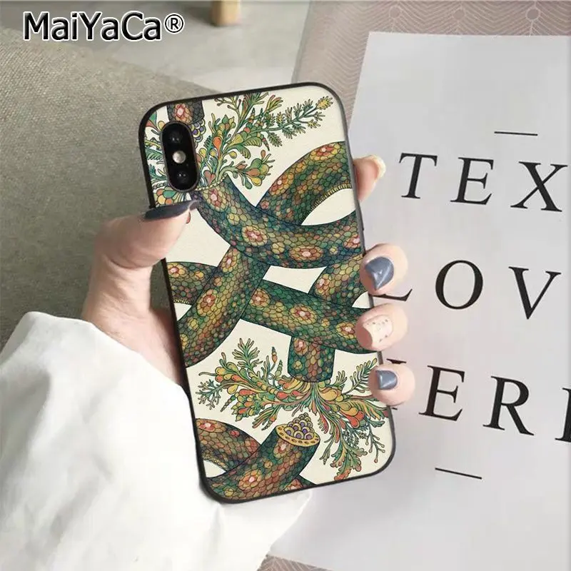 Чехол для телефона MaiYaCa из ТПУ с изображением животных змеи и цветов для Apple iphone 11 pro 8 7 66S Plus X XS MAX 5s SE XR, чехлы для мобильных телефонов - Цвет: A11