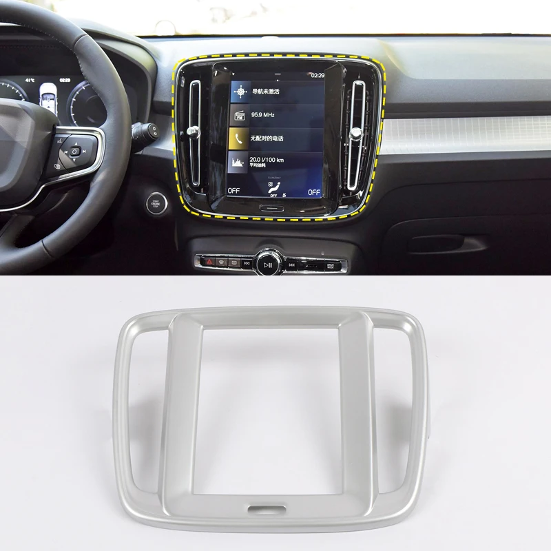Для Volvo XC40 АБС-пластиковый интерьерный приборная панель Навигация Рамка средняя вентиляционная крышка отделка автомобиля Стайлинг Аксессуары