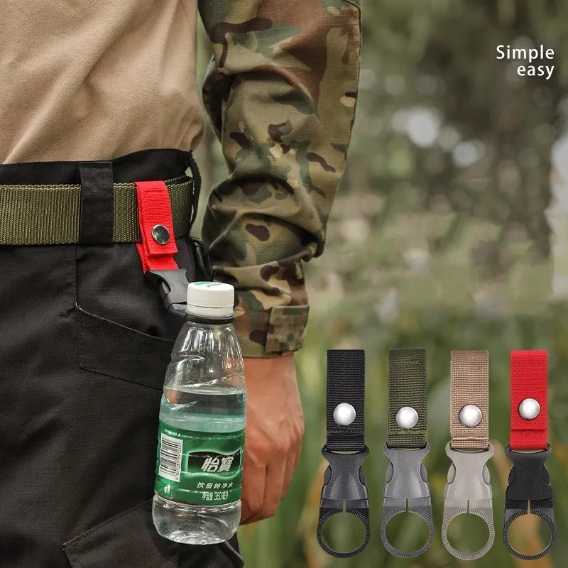 Outdoor Nylon Kettle Water Bottle Buckle Backpack Belt Hanging Hook Buckle Clip Hiking Camping Tool Accessory Carabiner carabiner belt clip carabiner clips keychain carabiner