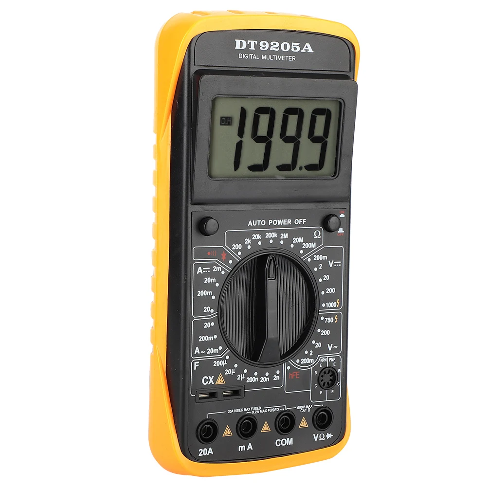 1 шт. DT-9205A Ручной ЖК-цифровой мультиметр AC/DC Вольт Ампер Ом Емкость Гц мультитестер тестер тока