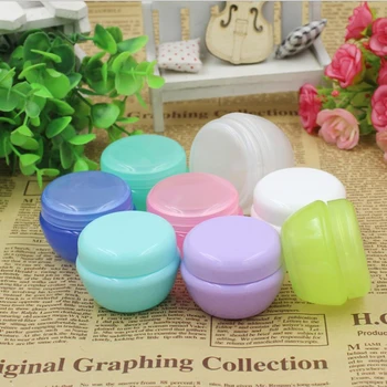 

5Pcs Plastic Empty Makeup Jar Sample Bottles Home Travel Face Cream Balm Lotion Cosmetic Container Lid 5g/10g/20g/30g