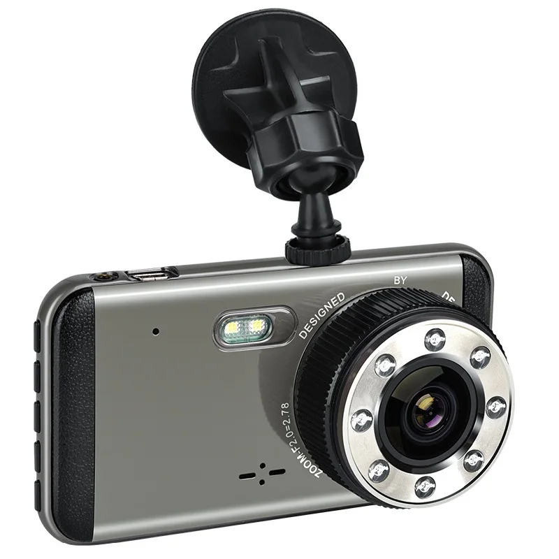 H33 4,0-дюймовый HD 1080 P транспортных средствах DVR Двойной объектив 8-лампа инфракрасного Ночное видение Cam короткие волны транспортных