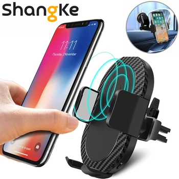 

Wireless Car Charger 10W Air Vent Bracket Phone Holder for iPhone XS XR X 8 Fast Wireless Charge Samsung GalaxyS9 S8 S7 Note8