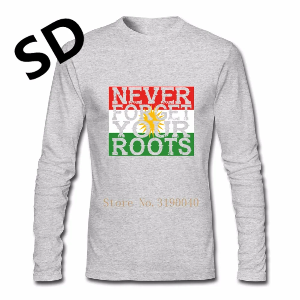 Kurdistan kurde, Мужская футболка с длинным рукавом, с надписью «never forget roots», домашняя компрессионная футболка, Harajuku, футболка, camisetas hombre, топ размера плюс