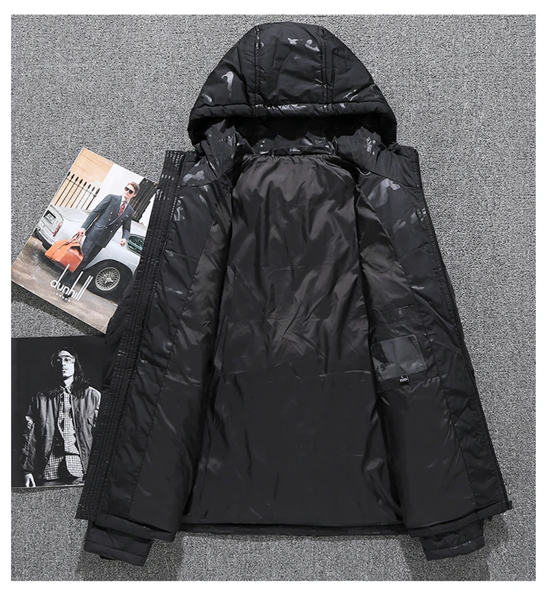 Модная однотонная мужская Куртка Harajuku повседневная одежда парка Hombre Roupas плюс размер Winterjas Heren базовые куртки зимняя молния смарт