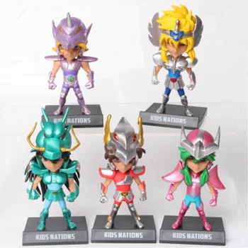 

5pcs/set Japan Anime Gold Saint Seiya knights of the zodiac PVC Action Figure Collectible Model Toy