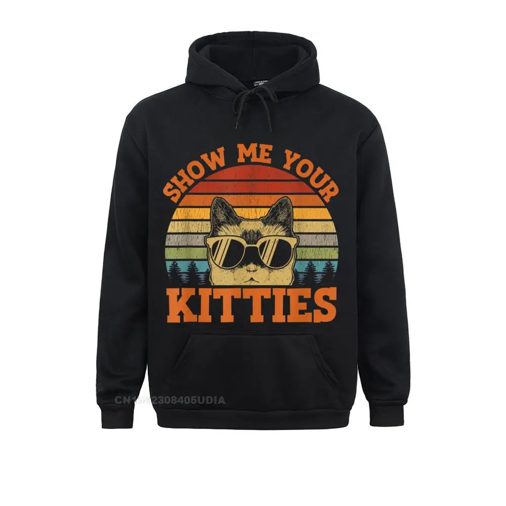  Youth Long Sleeve Show Me Your Kitties Funny Cat Lover Vintage Retro Sunset T-Shirt__B13826 Sweatshirts Birthday Hoodies Classic Clothes Show Me Your Kitties Funny Cat Lover Vintage Retro Sunset T-Shirt__B13826black