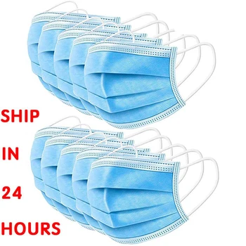 

Disposable Protective Mask Face Mouth Masks 3 Ply Pm2.5 Dustproof Anti Influenza Breathing Safety Masks Face Care