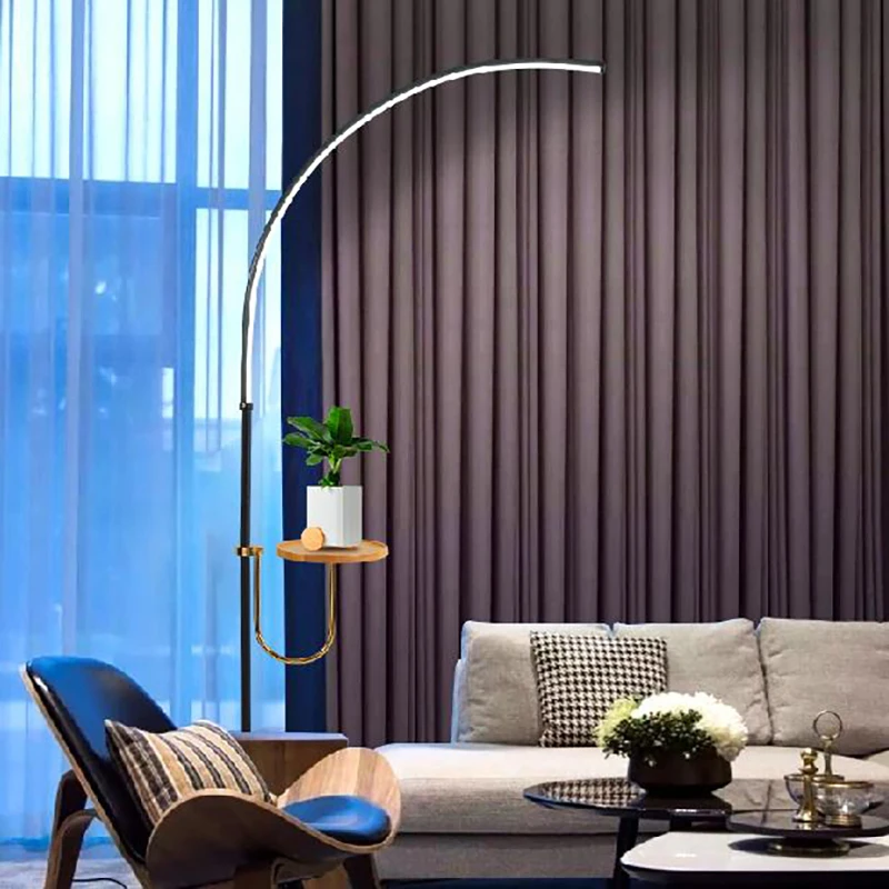 

Nordic Minimalist Column LED Floor Lamps Modern Standing Lights Office Dimmable Iron Lighting fixture Adjustable LED Floor Lamps