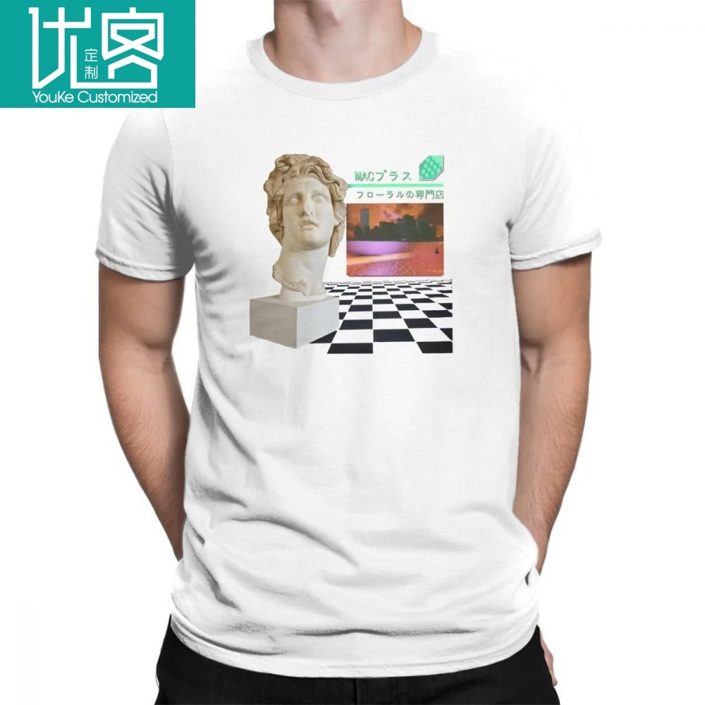 Футболки Vaporwave с цветочным принтом в магазине футболки Macintosh коротким рукавом и