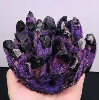 

Natural Ghost Phantom Quartz Crystal Cluster Rock Stones Mineral Reiki Healing Specimen Home Deco