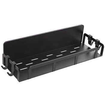 

Refrigerator Spice Rack Organizer with 4 Removable Hooks Single Tier netic Fridge Spice Storage, Black