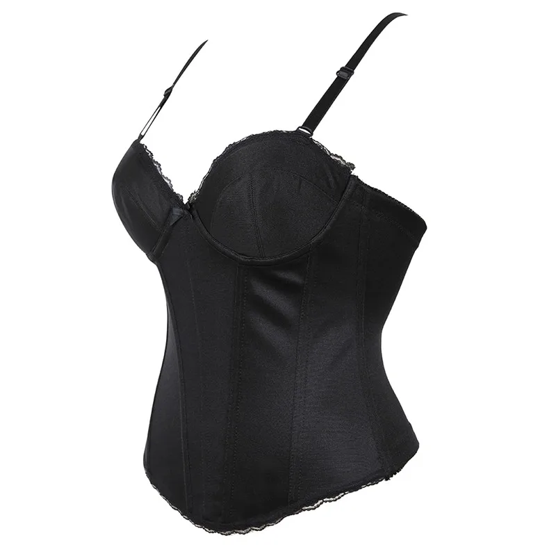 Adjustable Straps Women Lingerie Cotton Corset with Sponge Half Cup