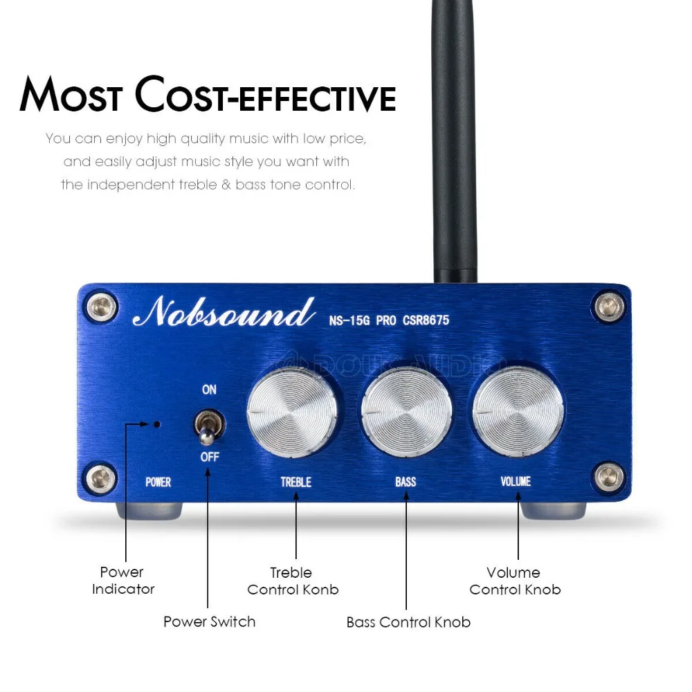 Douk аудио CSR8675 Bluetooth 5,0 цифровой усилитель мощности мини HiFi APTX-HD с декодированием 100 Вт* 2