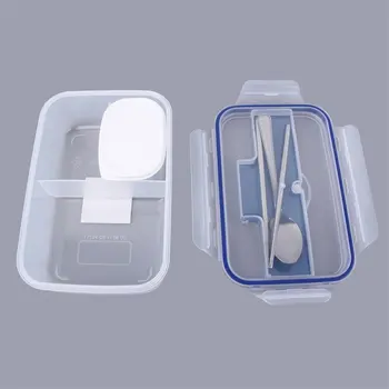 

1000mL Plastic Modern Ecofriendly Outdoor Portable Microwave Lunchbox with Soup Bowl Cultery Kit Food Containers
