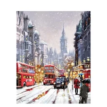 GATYZTORY London street Pittura A olio di DIY Dai Numeri Dipinte A Mano fai da te della Tela di Canapa Pittura dai numeri Casa Decorazione Della Casa Regalo Unico