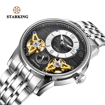 

STARKING Brand Luxury Watches Men Automatic Tourbillon Waterproof Business Sapphire Crystal Stainless Steel Wristwatch