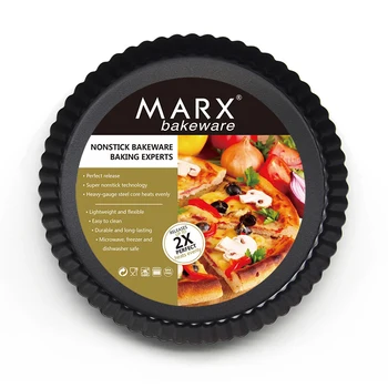 

9 Inch Carbon Steel Black Non-Stick Pizza Bakeware cake pan baking Pan Removable Loose Bottom DIY cake tool kitchen accessories