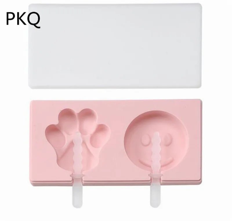 

Ice Cream Mold DIY Smile Cat Claw Silicone Mold Ice Cream Manual DIY Popsicle Mold With Stick