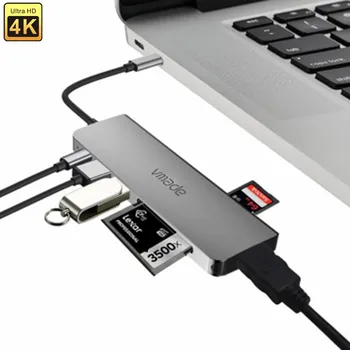 

6 in 1 USB 3.1 Type-C Hub To 4K HDMI Adapter USB C HUB With SD Reader Slot PD For MacBook Por USB Splitter Type C HUB USB 3.0