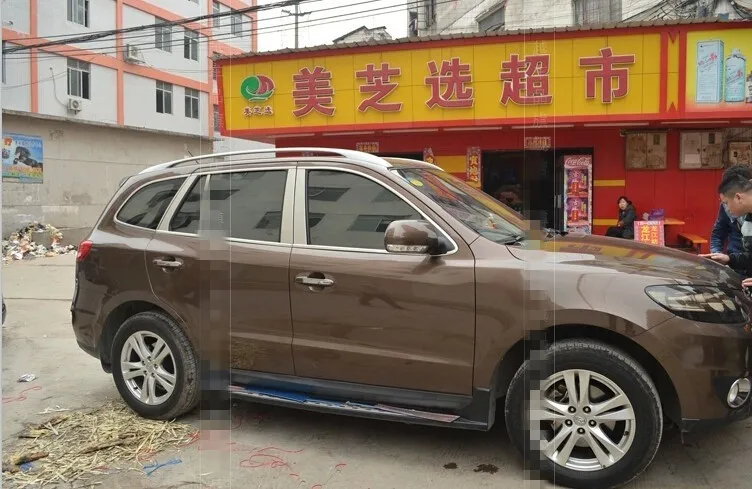 2009-2012 для Santa Fe 5dr Высококачественная накладка на окна автомобиля из нержавеющей стали(22 шт.), автомобильные Чехлы/GTB