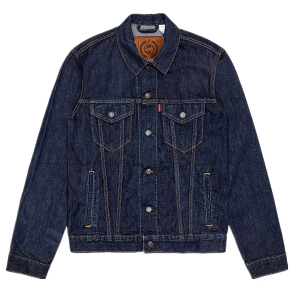 Mans Denim Jacket Coat Slim Fit 