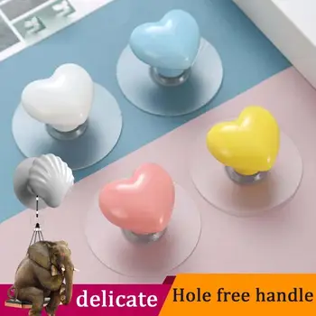 

Cute Furniture Door Handle Sliding Window Plastic Cabinet Hardware Self-adhesive Knobs Kitchen Handle Drawer Punch-free Pul X1K0